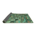 thumbnail image 2 of Ahgly Company Indoor Rectangle Patchwork Turquoise Blue Transitional Area Rugs, 8' x 12', 2 of 4
