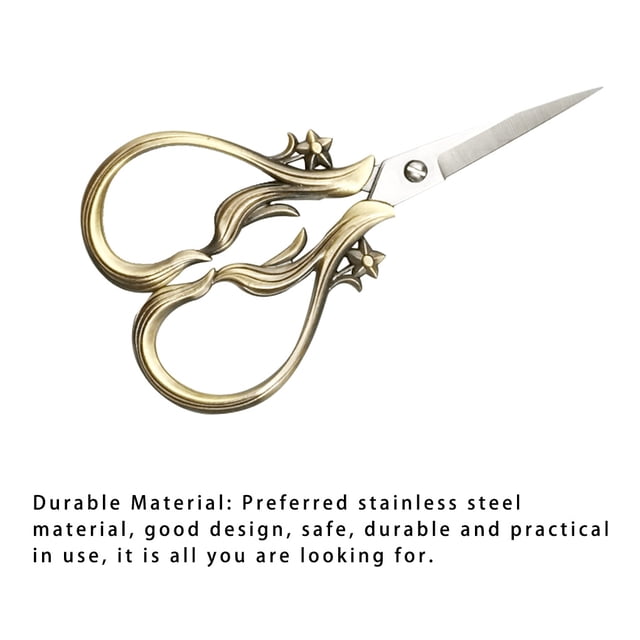 Vintage Scissors Sewing Supplies Classical Cross Stitch Accessories Professional Retro Thread Cutter for Household Shop Office Bronze