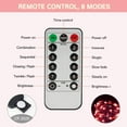 thumbnail image 4 of GFDYREE LED Curtain Lights Christmas, 300 LEDs 9.8FT x 9.8FT USB Curtain String Lights with 8 Lighting Modes Wall Lights with Remote Control, Twinkle Lights for Bedroom Decoration (Red), 4 of 6