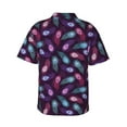 thumbnail image 3 of Goofa Peacock Feathers3 Hawaiian Shirt for Men, Unisex Summer Beach Casual Short Sleeve Button Down Shirts,Aloha Tropical Floral print shirt-XX-Large, 3 of 9