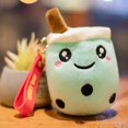 thumbnail image 1 of 10cm Cute Bubble Tea Keychain Soft Plush Toy Pendant Stuffed Boba Doll Kawaii Backpack Bag Decor Birthday Gifts for Girls Kidsgreen round eyes Deng Xun unisex, 1 of 2