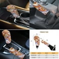 thumbnail image 3 of Renewold 80s 90s Groovy Hippie Flower Car Seat Covers Full Set Cup Holder Coaster Gear Shift Knob Cover Handbrake Cover Keychain Car Headrest Covers 11 Pcs Full Set, Hippie Floral Orange Pink, 3 of 7