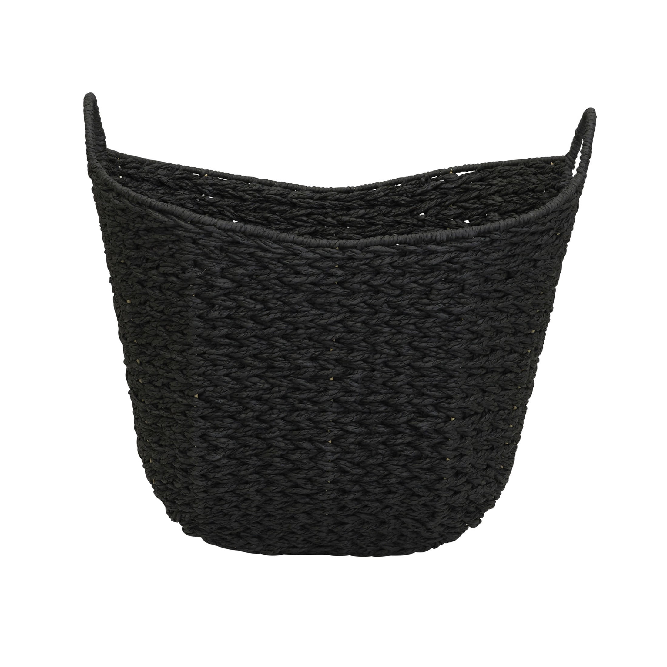 Household Essentials Paper Rope Basket with Handles, Natural Woven Woven Storage Basket, Great for Decoration or Organization