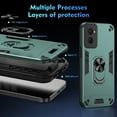 thumbnail image 6 of SaniMore Case for Motorola Moto G Power 5G (2024), Magnetic Car Mount 4ft Drop Tested Military Grade Protective Shockproof Anti-fall Rugged Rotating Bracket Anti-slip Shell, Darkgreen, 6 of 7