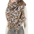 thumbnail image 1 of Coofit Winter Scarf Leopard Print Artificial Wool Blanket Scarf Shawl Scarf for Ladies, 1 of 10