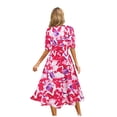 thumbnail image 3 of TJAZFJPA Robe Noire Femme Robe Élégante Décontractée à Col en V Imprimé Bohème Taille Haute Robe Trapèze Robes en Soie pour Femme Robe Gainante, 3 of 5