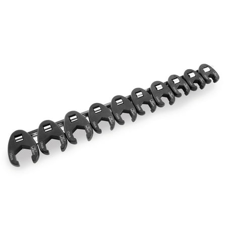 

BikeMaster 173326 10-Piece 3/8in. Drive Metric Flare Crow Foot Wrench Set On Rail