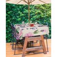 thumbnail image 3 of Fsddascl Lavender Butterflies Outdoor Tablecloth - 60x102 Inch Rectangle Dining Table Cover, Pastoral Florals Spring Vintage Waterproof Outdoor Table Cloth with Umbrella Hole & Zipper for Patio, 3 of 7