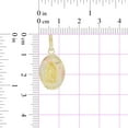 thumbnail image 4 of 14k Tricolor Gold, Small Virgin Mary Religious Pendant Oval Charm 13mm with 20" Dainty Neck Chain, 4 of 8