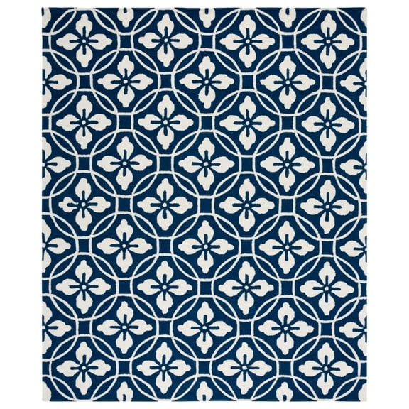 SAFAVIEH Four Seasons Lilibeth Geometric Area Rug, Navy/Ivory, 5' x 8'