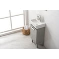 thumbnail image 6 of Design Element Stella 16.5” Bathroom Vanity in Oak with Porcelain white Vanity Top Freestanding or Wall Mounted, 6 of 12
