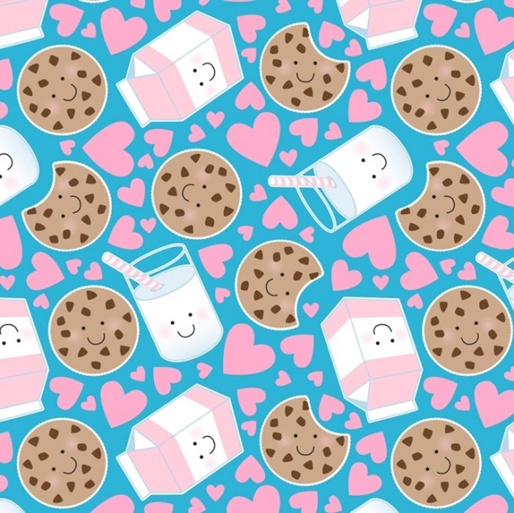 Milk and Cookies Fleece Fabric Style 6125 Free Shipping