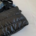 thumbnail image 4 of Bolsos Cruzados Bolso acolchado de algodón de invierno bandolera de mujer acolchado a rayas para fiesta (negro), 4 of 9