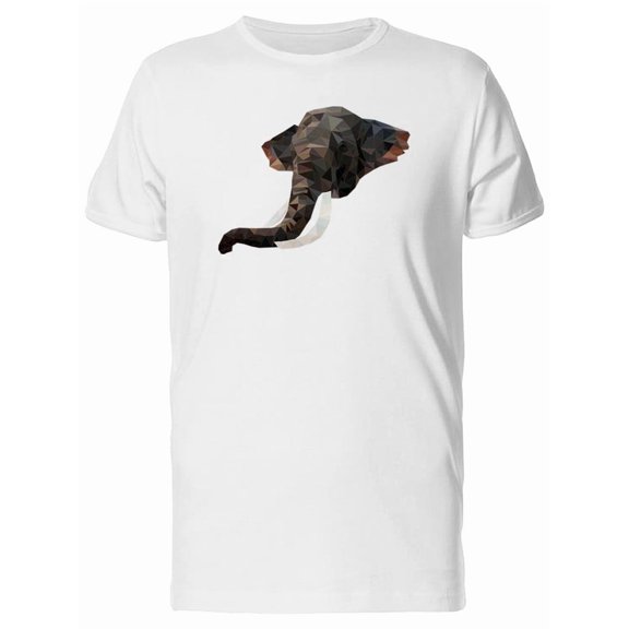 Head Of A Polygonal Elephant Tee Men's -Image by Shutterstock