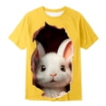 thumbnail image 3 of WOYY Boys Easter Short Sleeve T-Shirt Kids Cute Rabbit Print Graphic Tee, Sizes 1-13, 3 of 3
