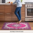 thumbnail image 5 of Pink Geometric Door Mat&nbsp;Indoor Outdoor Entrance,Non Slip Rug for Kitchen Bathroom Entryway Rug,Middle Century Boho Ethnic Abstract Southwestern Washable Doormat Floor Mat 24x36 Inch, 5 of 8