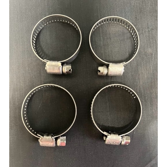 Helix Racing Hose Clamp 114-6412 1/2 Inch To 1-1/4 Inch Clamping Range; Worm Gear Style; Stainless Steel; Pack Of 4