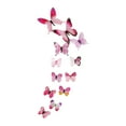 thumbnail image 2 of 12 pegatinas de mariposas, manualidades, calcomanías de pared luminosas 3D de mariposas. Rosa, 2 of 9