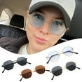 thumbnail image 4 of Lunettes de Soleil Rétro Octogonales Polygonales pour Femmes, Verres Océaniques D709, 4 of 8