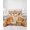 Brown, Orange, variant on Quilts Twin Size, Thanksgiving Soft Comforter Bedding Set for Bed, Fall Squirrel Pumpkins Fall Rustic Black Lightweight Quilted Bedspread with Pillow Cover(2 Pieces) for All Season, 68x86 Inch
