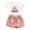 Pink, variant on Bovxnpu Girls' Short Sets Girls Watermelon Graphic Short Sleeve Crew Neck Top Linen Like Elastic Waist Sets Summer 2 Piece Outfits