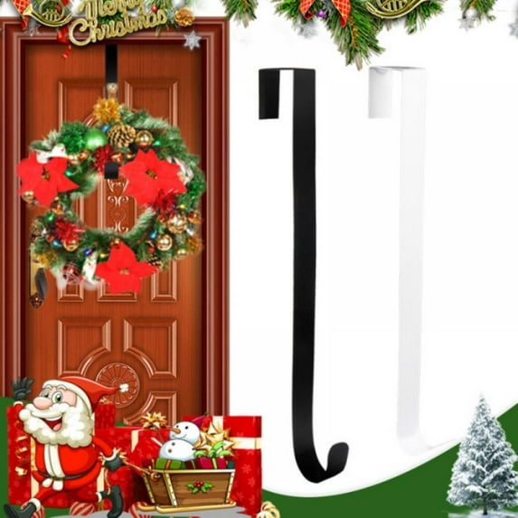 15" Wreath Hanger for Front Door, Over The Door Wreath Hook Hanging Holder for Christmas Decoration