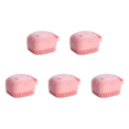 thumbnail image 1 of Guantes Masaje para Baño Cepillo Con Caja Champú Silicona Y Gatos () Rosa, 1 of 4