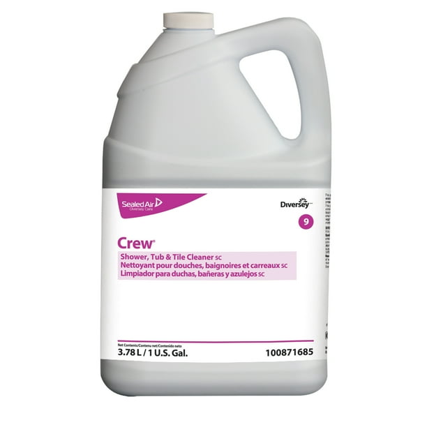 Diversey Crew Concentrated Shower/Tub/Tile Cleaner, Fresh Scent, 1 gal
