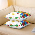 thumbnail image 3 of Erosebridal Building Blocks Cushion Covers for Sofa, Rectangle Geometry Throw Pillow Covers for Bed, 24x24, Cartoon Decor, 3 of 7