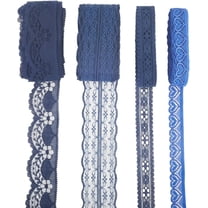 4 Rolls 20 Yards Sewing Lace Ribbon Inelastic Vintage Decorative Lace Trim Roll Edge Trimming Applique for Sewing Crafts Wedding Bouquet Home Decorations Curtain Tablecloth Gift Wrapping