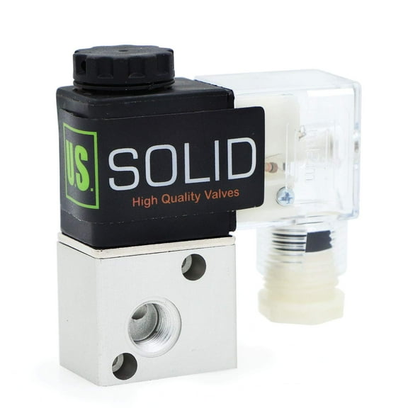 U.S. Solid 1/8" NPT Electric Pneumatic Solenoid Valve DC 12V 3 Way 2 Position Normally Closed