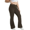 thumbnail image 3 of Funidos Plus Size Women's Yoga Pants High Waisted Bootcut Crossover with Tummy Control Workout Leggings for Women, 3 of 5
