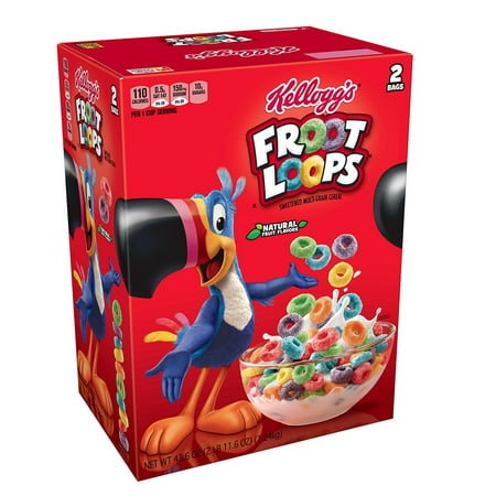 Product of Kellogg's Froot Loops Cereal Assorted Flavor 43.6 oz