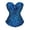 Blue, variant on SRZYMJ Womens Bustier Corset Top Bustier Bodysuit Lace Up Zipper Back Control Shapewear For Wedding Party Underbust XXS