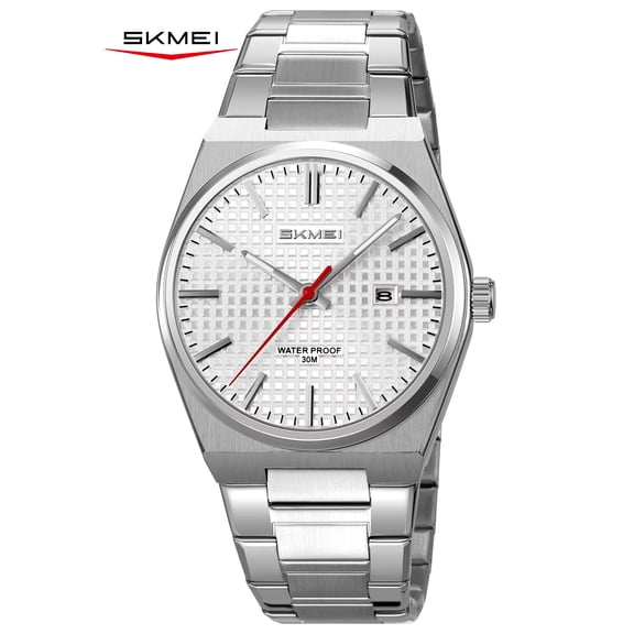 SKMEI Watch for Men Stainless Steel Waterproof Business Dress Analog Quartz Men's Watch Date Luxury Casual Wrist Watch