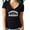 Black, variant on Sunshine And Whiskey Printed V-neck Tshirt Music Women's Black Tee Small