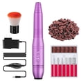 thumbnail image 1 of Lima de uñas eléctrica profesional de 20000 RPM, kit de máquina de manicura y pedicura portátil para uñas de gel acrílico con bandas de lijado, brocas y cepillo para uñas, 1 of 5