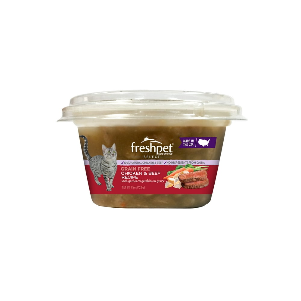 Freshpet Healthy And Natural Cat Food Fresh Chicken And Beef Cup 45oz