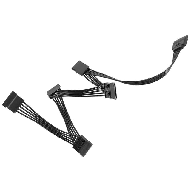 15 Pin SATA Power Extension Hard Drive Cable 1 Male to 5 Female Power Supply Splitter Adapter Cable