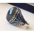 thumbnail image 6 of Labradorite Mens Ring, Natural Green Labradorite, Unisex Ring, Silver Jewelry, 925 Silver Ring, Birthday Gift, Heavy Men Ring, Arabic Design, Ottoman Style Ring, Christmas, Turkey Mens Signet Ring, 6 of 6