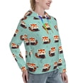 thumbnail image 6 of Xecao Fox Pattern Hoodies for Women Sweatshirts Long Sleeve Sweatshirts Pullover Outfits with Pocket-Small, 6 of 7