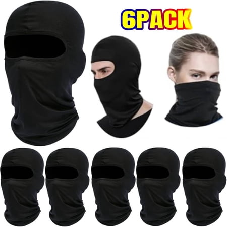 6 Pack Balaclava Ski Face Mask, Cooling Neck Gaiter Full Face Cover Hood Shiesty Mask for Men Women