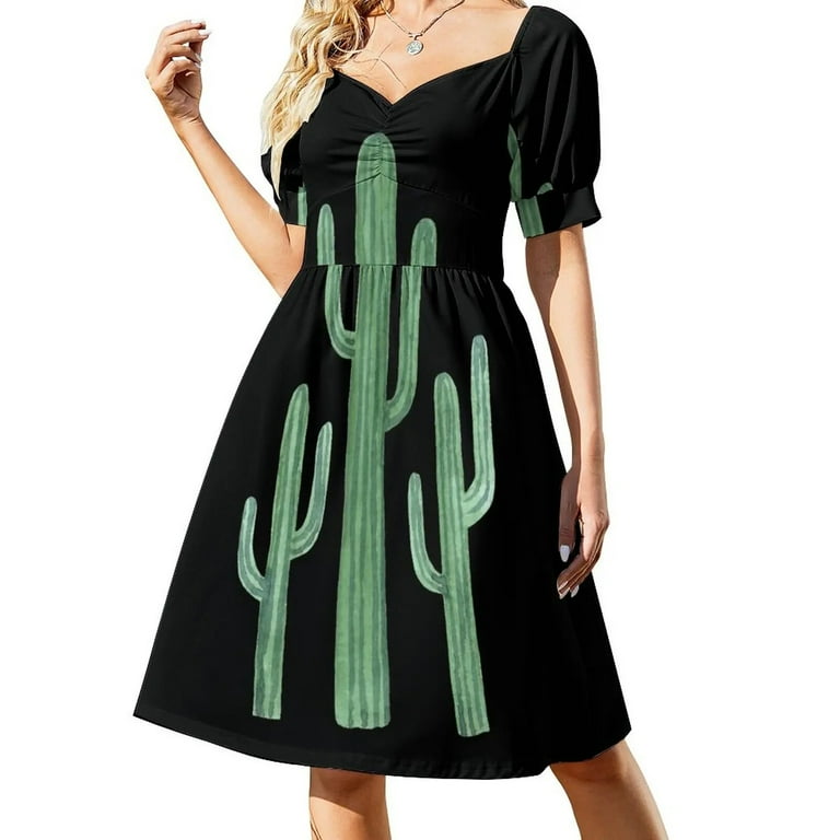 Three Beautiful Green Cacti Succulent on Black Design Dress evening dress ladies womens dress dress women summer 2024 - Walmart.com Three Beautiful Green Cacti Succulent on Black Design Dress evening dress ladies womens dress dress women summer 2024 - Walmart.com