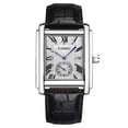 thumbnail image 1 of Reloj cuadrado JAMW Sencillez para hombre de cuero vintage, 1 of 5