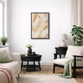 thumbnail image 3 of Framed Canvas Print Neutral Abstract Wall Art Beige MInimalist Decorative for Living Room Bedroom - 24"x36" BLACK, 3 of 8