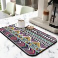 thumbnail image 2 of 2 Pack Washable Rubber Bohemian Vintage Floral Dish Drying Mats for Kitchen Counter Home Large Coffee Bar Pad Accessories and Decor for Utensils Stemware (2pcs 19.5''x12''), 2 of 6