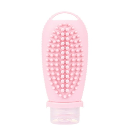 Matoen 2-in-1 Silicone Dispenser Bottle for Travel - Leak-Proof Cleaning Fluid & Shampoo Storage with Brush Head Portable Squeeze Bottle for Toiletries - Ideal for Business Trips & Home Use