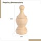 thumbnail image 4 of Paquete de 2 remates decorativos de madera, remate de poste de bola de madera sin terminar, remate de poste de nuevo con diseño de león tallado, adorno de barandilla de escalera para proyectos de reno, 4 of 5