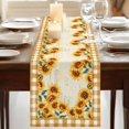 thumbnail image 3 of Table Runners 36 Inches Long Dress Scarves, Summer Sunflowers Farmhouse Kitchen Table Runner, Short Coffee Tablerunners, Country Botanical Flowers Leaves 13x36 Inch, 3 of 9