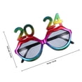thumbnail image 4 of OULII Multi Color New Year Glasses Lightweight Plastic Party Eyeglasses Props for Festive Decor, 4 of 6